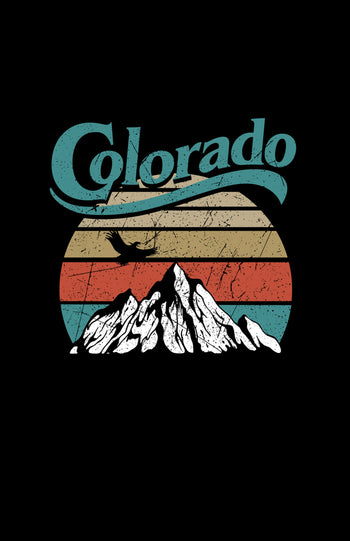 Colorado Mountain Crop Top Grey Colorado Threads Clothing