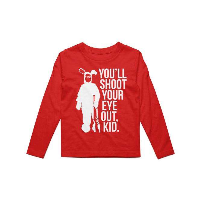 You'll Shoot Your Eye Out| Kid's Long Sleeve | Ruby’s Rubbish® Ruby's Rubbish Wholesale